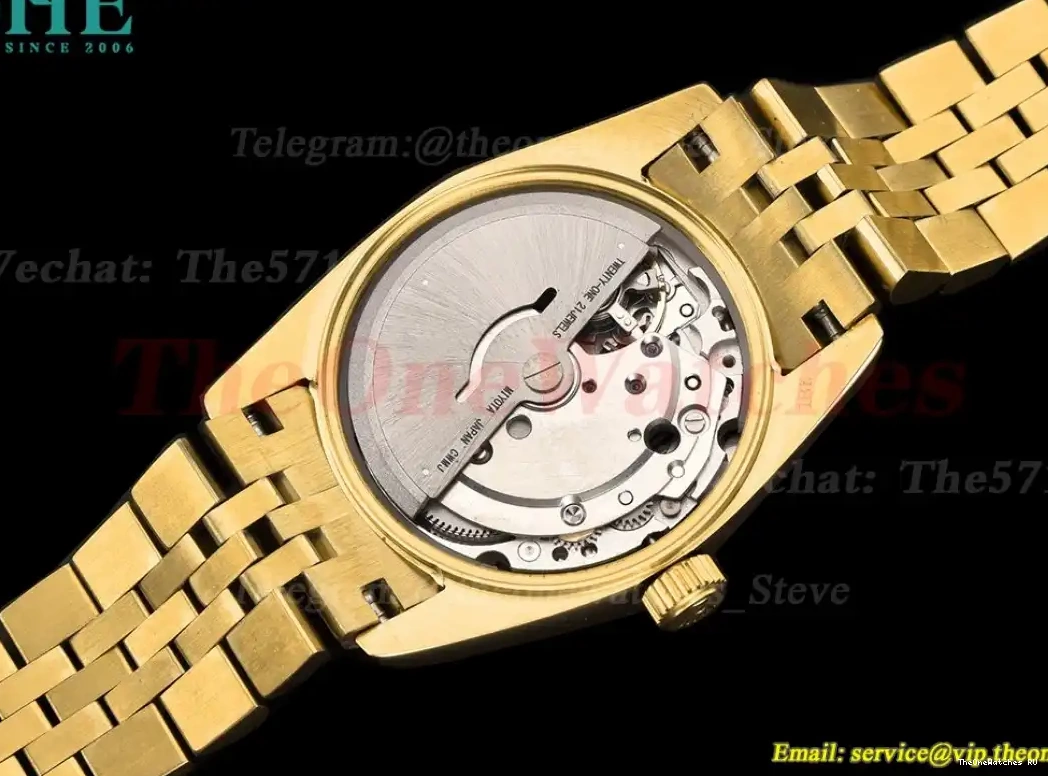 28mm YG Datejust Dia Silver MY8215 GDF Jub YG 0427